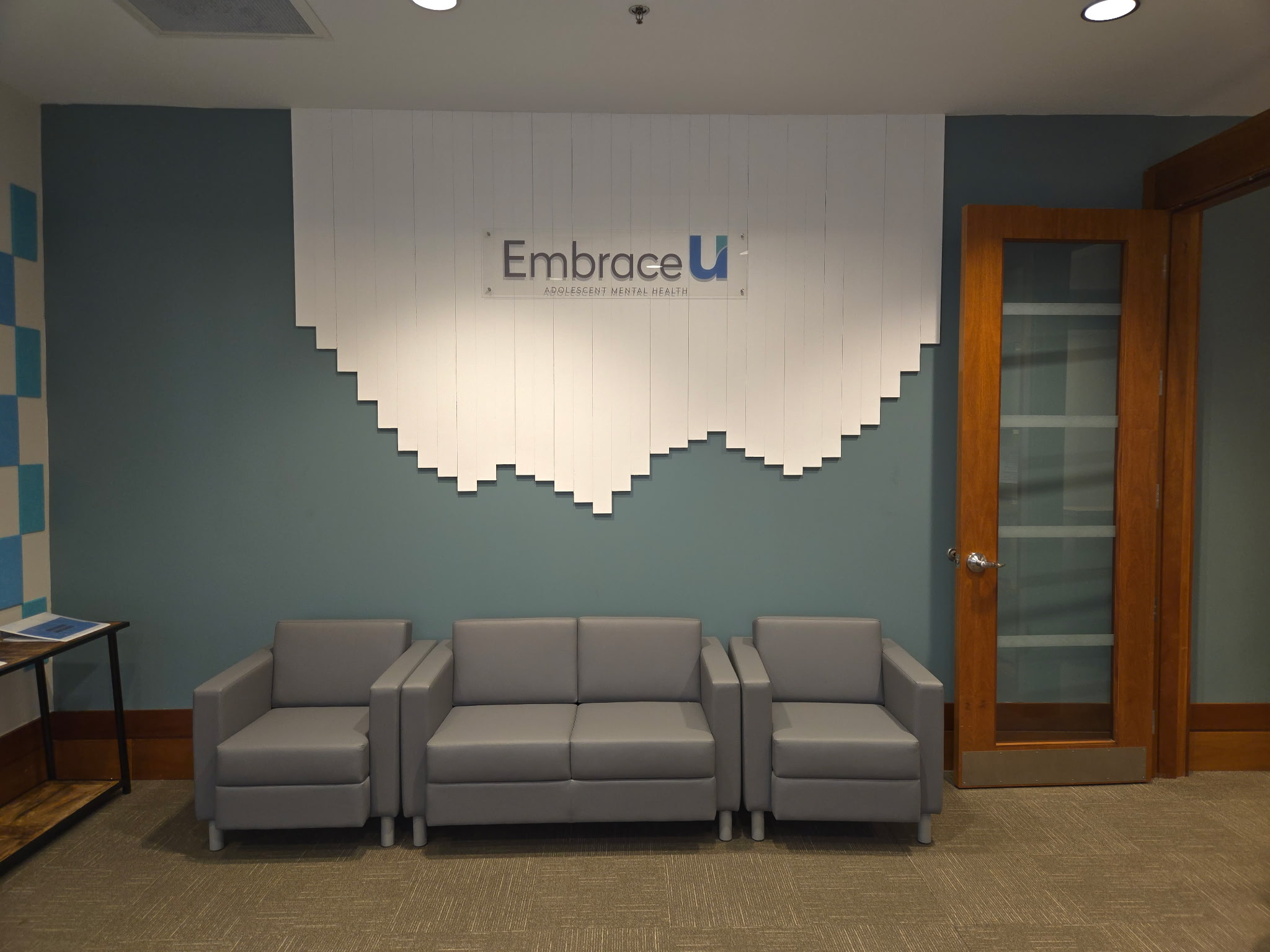 Lobby at Embrace U Collierville mental health clinic